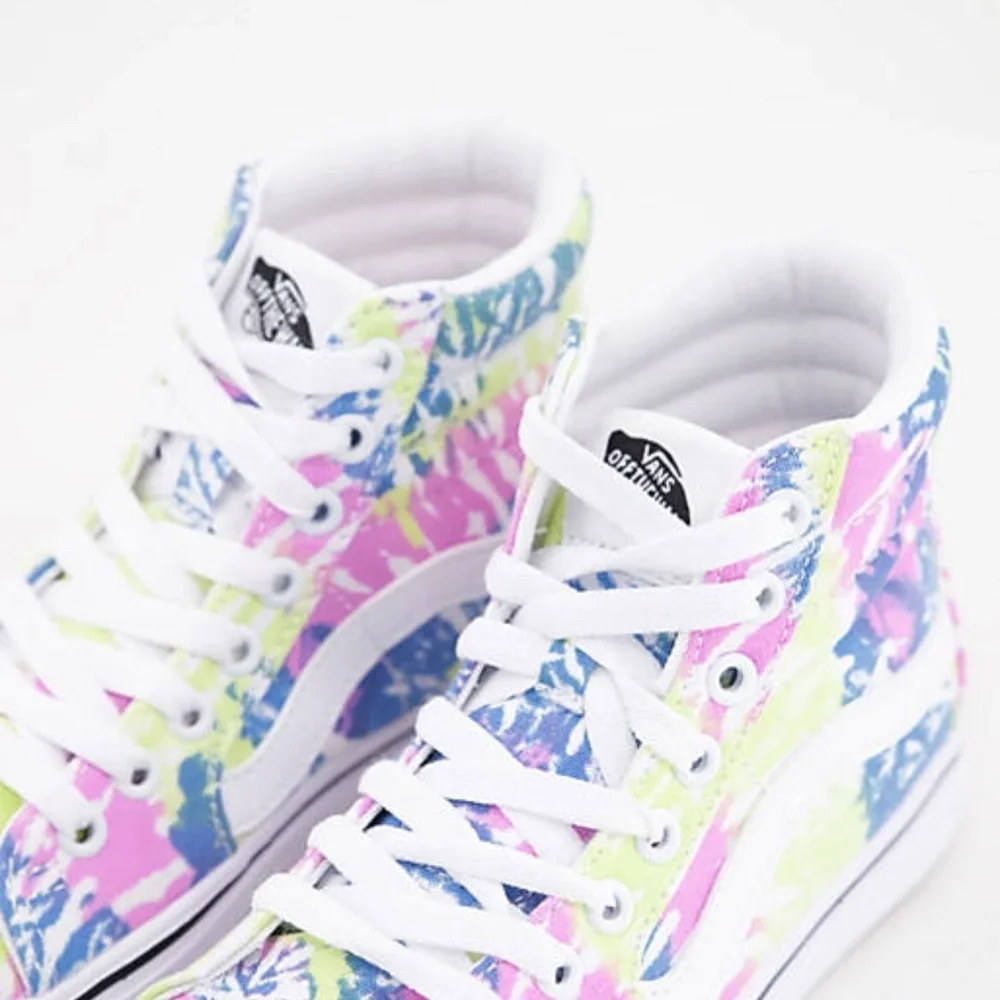 NEW IN BOX Vans Sk8 Hi Comfy Cush Shoes Tie Dye Orchid - Picture 2 of 4